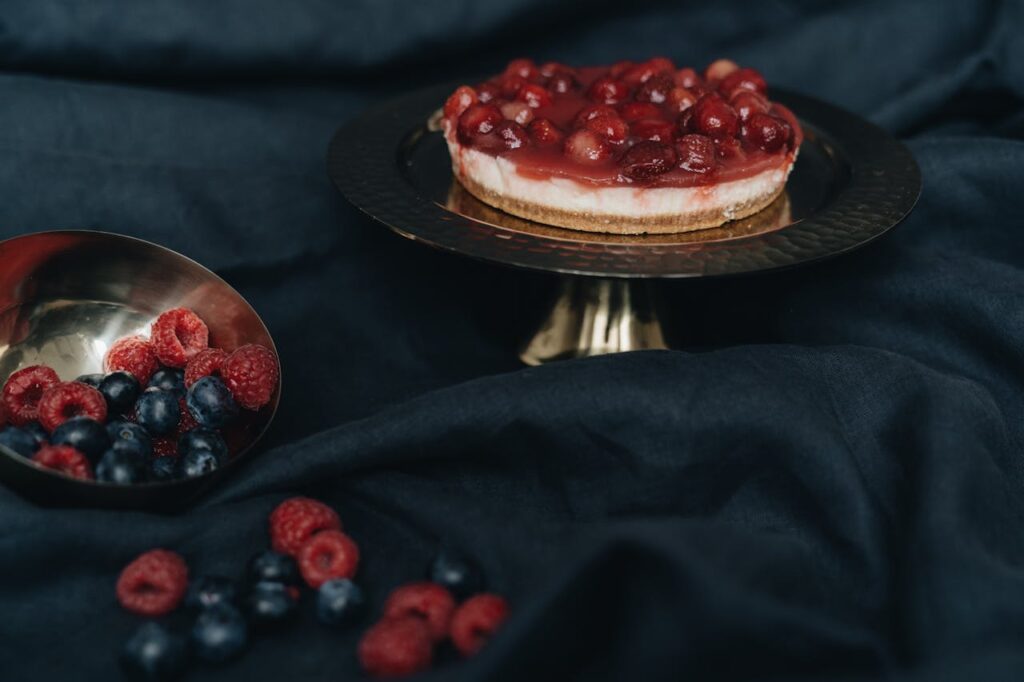 Raspberry Cheesecake on the Cake Stand